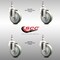 Service Caster 4 Inch 316SS Gray Polyurethane Wheel Swivel 10mm Threaded Stem Caster Set SCC-SS316TS20S414-PPUB-M1015-4 - alternate 2